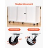 image:imageVEVOR Kitchen Island Cart with Solid Wood Top 354 Width Mobile Carts with Storage Cabinet Rolling Kitchen Table with Spice Rack Towel Rack and Drawer Portable Islands on Wheels White6024D x 2756W x 3543H