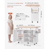 image:imageVEVOR Kitchen Island Cart with Solid Wood Top 354 Width Mobile Carts with Storage Cabinet Rolling Kitchen Table with Spice Rack Towel Rack and Drawer Portable Islands on Wheels White5197D x 2945W x 3528H