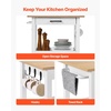 image:imageVEVOR Kitchen Island Cart with Solid Wood Top 354 Width Mobile Carts with Storage Cabinet Rolling Kitchen Table with Spice Rack Towel Rack and Drawer Portable Islands on Wheels White1772D x 2323W x 3583H