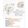 image:imageVEVOR Kitchen Island Cart with Solid Wood Top 354 Width Mobile Carts with Storage Cabinet Rolling Kitchen Table with Spice Rack Towel Rack and Drawer Portable Islands on Wheels White453 W Drop Leaf White