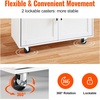 image:imageVEVOR Kitchen Island Cart with Solid Wood Top 354 Width Mobile Carts with Storage Cabinet Rolling Kitchen Table with Spice Rack Towel Rack and Drawer Portable Islands on Wheels White354 W Drop Leaf