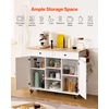image:imageVEVOR Kitchen Island Cart with Solid Wood Top 354 Width Mobile Carts with Storage Cabinet Rolling Kitchen Table with Spice Rack Towel Rack and Drawer Portable Islands on Wheels White5197D x 2945W x 3528H