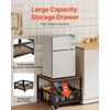 image:imageVEVOR Mini Fridge Stand with Storage 198 lbs Mini Fridge Table with Movable Storage Cart amp Swivel Wheels Beverage Refrigerator Stand for Coffee Bar Mini Fridge Organizer for Home Dorm Light BrownLight Brown