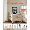image:imageVEVOR Mini Fridge Stand with Storage 198 lbs Mini Fridge Table with Movable Storage Cart amp Swivel Wheels Beverage Refrigerator Stand for Coffee Bar Mini Fridge Organizer for Home Dorm Light BrownWhite