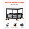 image:imageVEVOR Mini Fridge Stand with Storage 198 lbs Mini Fridge Table with Movable Storage Cart amp Swivel Wheels Beverage Refrigerator Stand for Coffee Bar Mini Fridge Organizer for Home Dorm Light BrownBlack