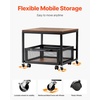 image:imageVEVOR Mini Fridge Stand with Storage 198 lbs Mini Fridge Table with Movable Storage Cart amp Swivel Wheels Beverage Refrigerator Stand for Coffee Bar Mini Fridge Organizer for Home Dorm Light BrownLight Brown