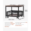 image:imageVEVOR Mini Fridge Stand with Storage 198 lbs Mini Fridge Table with Movable Storage Cart amp Swivel Wheels Beverage Refrigerator Stand for Coffee Bar Mini Fridge Organizer for Home Dorm Light BrownDark Brown