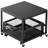 image:imageVEVOR Mini Fridge Stand with Storage 198 lbs Mini Fridge Table with Movable Storage Cart amp Swivel Wheels Beverage Refrigerator Stand for Coffee Bar Mini Fridge Organizer for Home Dorm Light BrownBlack