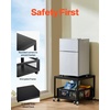 image:imageVEVOR Mini Fridge Stand with Storage 198 lbs Mini Fridge Table with Movable Storage Cart amp Swivel Wheels Beverage Refrigerator Stand for Coffee Bar Mini Fridge Organizer for Home Dorm Light BrownBlack