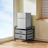 image:imageVEVOR Mini Fridge Stand with Storage 198 lbs Mini Fridge Table with Movable Storage Cart amp Swivel Wheels Beverage Refrigerator Stand for Coffee Bar Mini Fridge Organizer for Home Dorm Light BrownGrey