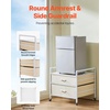 image:imageVEVOR Mini Fridge Stand with Storage 198 lbs Mini Fridge Table with Movable Storage Cart amp Swivel Wheels Beverage Refrigerator Stand for Coffee Bar Mini Fridge Organizer for Home Dorm Light BrownWhite