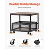 image:imageVEVOR Mini Fridge Stand with Storage 198 lbs Mini Fridge Table with Movable Storage Cart amp Swivel Wheels Beverage Refrigerator Stand for Coffee Bar Mini Fridge Organizer for Home Dorm Light BrownDark Brown