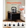 image:imageVEVOR Mini Fridge Stand with Storage 198 lbs Mini Fridge Table with Movable Storage Cart amp Swivel Wheels Beverage Refrigerator Stand for Coffee Bar Mini Fridge Organizer for Home Dorm Light BrownBlack