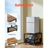 image:imageVEVOR Mini Fridge Stand with Storage 198 lbs Mini Fridge Table with Movable Storage Cart amp Swivel Wheels Beverage Refrigerator Stand for Coffee Bar Mini Fridge Organizer for Home Dorm Light BrownLight Brown
