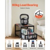 image:imageVEVOR Mini Fridge Stand with Storage 198 lbs Mini Fridge Table with Movable Storage Cart amp Swivel Wheels Beverage Refrigerator Stand for Coffee Bar Mini Fridge Organizer for Home Dorm Light BrownBlack