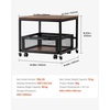 image:imageVEVOR Mini Fridge Stand with Storage 198 lbs Mini Fridge Table with Movable Storage Cart amp Swivel Wheels Beverage Refrigerator Stand for Coffee Bar Mini Fridge Organizer for Home Dorm Light BrownLight Brown