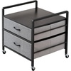 image:imageVEVOR Mini Fridge Stand with Storage 198 lbs Mini Fridge Table with Movable Storage Cart amp Swivel Wheels Beverage Refrigerator Stand for Coffee Bar Mini Fridge Organizer for Home Dorm Light BrownGrey