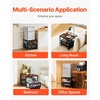 image:imageVEVOR Mini Fridge Stand with Storage 198 lbs Mini Fridge Table with Movable Storage Cart amp Swivel Wheels Beverage Refrigerator Stand for Coffee Bar Mini Fridge Organizer for Home Dorm Light BrownDark Brown