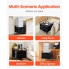image:imageVEVOR Mini Fridge Stand with Storage 198 lbs Mini Fridge Table with Movable Storage Cart amp Swivel Wheels Beverage Refrigerator Stand for Coffee Bar Mini Fridge Organizer for Home Dorm Light BrownBlack