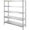 image:imageVEVOR Storage Shelf 5Tier Storage Shelving Unit Stainless Steel Garage Shelf Heavy Duty Storage Shelving 1650 Lbs Total Capacity with Adjustable Height5Tier 71x18x71