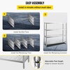 image:imageVEVOR Storage Shelf 5Tier Storage Shelving Unit Stainless Steel Garage Shelf Heavy Duty Storage Shelving 1650 Lbs Total Capacity with Adjustable Height4Tier 59x18x61
