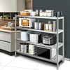 image:imageVEVOR Storage Shelf 5Tier Storage Shelving Unit Stainless Steel Garage Shelf Heavy Duty Storage Shelving 1650 Lbs Total Capacity with Adjustable Height4Tier 59x18x61