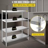 image:imageVEVOR Storage Shelf 5Tier Storage Shelving Unit Stainless Steel Garage Shelf Heavy Duty Storage Shelving 1650 Lbs Total Capacity with Adjustable Height4Tier 47x185x60