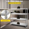 image:imageVEVOR Storage Shelf 5Tier Storage Shelving Unit Stainless Steel Garage Shelf Heavy Duty Storage Shelving 1650 Lbs Total Capacity with Adjustable Height4Tier 59x18x61