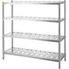 image:imageVEVOR Storage Shelf 5Tier Storage Shelving Unit Stainless Steel Garage Shelf Heavy Duty Storage Shelving 1650 Lbs Total Capacity with Adjustable Height4Tier 59x18x61
