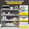 image:imageVEVOR Storage Shelf 5Tier Storage Shelving Unit Stainless Steel Garage Shelf Heavy Duty Storage Shelving 1650 Lbs Total Capacity with Adjustable Height4Tier 59x18x61