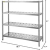 image:imageVEVOR Storage Shelf 5Tier Storage Shelving Unit Stainless Steel Garage Shelf Heavy Duty Storage Shelving 1650 Lbs Total Capacity with Adjustable Height4Tier 59x18x61