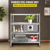 image:imageVEVOR Storage Shelf 5Tier Storage Shelving Unit Stainless Steel Garage Shelf Heavy Duty Storage Shelving 1650 Lbs Total Capacity with Adjustable Height4Tier 47x185x60