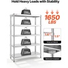 image:imageVEVOR Storage Shelf 5Tier Storage Shelving Unit Stainless Steel Garage Shelf Heavy Duty Storage Shelving 1650 Lbs Total Capacity with Adjustable Height5Tier 48x185x72