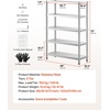 image:imageVEVOR Storage Shelf 5Tier Storage Shelving Unit Stainless Steel Garage Shelf Heavy Duty Storage Shelving 1650 Lbs Total Capacity with Adjustable Height5Tier 48x185x72