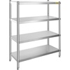 image:imageVEVOR Storage Shelf 5Tier Storage Shelving Unit Stainless Steel Garage Shelf Heavy Duty Storage Shelving 1650 Lbs Total Capacity with Adjustable Height4Tier 47x185x60