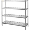 image:imageVEVOR Storage Shelf 5Tier Storage Shelving Unit Stainless Steel Garage Shelf Heavy Duty Storage Shelving 1650 Lbs Total Capacity with Adjustable Height4Tier 59x18x61