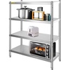 image:imageVEVOR Storage Shelf 5Tier Storage Shelving Unit Stainless Steel Garage Shelf Heavy Duty Storage Shelving 1650 Lbs Total Capacity with Adjustable Height4Tier 47x185x60