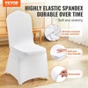 image:imageVEVOR 150 Pcs White Chair Covers Polyester Spandex Chair Cover Stretch Slipcovers for Wedding Party Dining Banquet FlatFront Chair Cover150