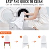 image:imageVEVOR 150 Pcs White Chair Covers Polyester Spandex Chair Cover Stretch Slipcovers for Wedding Party Dining Banquet FlatFront Chair Cover150