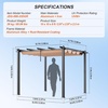 image:imageVEVOR 10x10 Outdoor Retractable Pergola with Canopy Aluminum Pergola with Retractable Canopy Modern Style Sun Shade for Patios Gardens Decks Backyards BeigeBeige