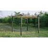 image:imageVEVOR 10x10 Outdoor Retractable Pergola with Canopy Aluminum Pergola with Retractable Canopy Modern Style Sun Shade for Patios Gardens Decks Backyards BeigeBeige