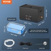 image:imageVEVOR 2L Ultra Sonic Cleaner 60W Digital Sonic Cleaning Machine with Gentle Mode amp Upgraded Degassing 40kHz Ultrasound Cleaner Machine with Heater amp Timer for Jewelry Glasses Tools Retainer30L