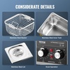 image:imageVEVOR 2L Ultrasonic Cleaner with Heater Timer amp Basket Professional Digital Sonic Cavitation Machine 60W Cleaning Machine for Watch Instruments Glasses Coin Metal Parts Tool2L
