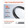 image:imageVEVOR Boat Steering System Kit 10111213141516FT Outboard Boat Steering Control Cable 135 Steering Wheel 34 Tapered Shaft Alloy Marine Steering System for Yachts Fishing Boats15FT