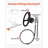 image:imageVEVOR Boat Steering System Kit 10111213141516FT Outboard Boat Steering Control Cable 135 Steering Wheel 34 Tapered Shaft Alloy Marine Steering System for Yachts Fishing Boats10FT