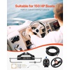 image:imageVEVOR Hydraulic Outboard Steering Kit 90150300HP Helm Pump Marine Boat Hydraulic Steering System 135 inch Steering Wheel with 1026 ft Hydraulic Nylon Hose Option150hp With 26hose