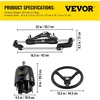 image:imageVEVOR Hydraulic Outboard Steering Kit 90150300HP Helm Pump Marine Boat Hydraulic Steering System 135 inch Steering Wheel with 1026 ft Hydraulic Nylon Hose Option300hp With 24hose