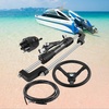 image:imageVEVOR Hydraulic Outboard Steering Kit 90150300HP Helm Pump Marine Boat Hydraulic Steering System 135 inch Steering Wheel with 1026 ft Hydraulic Nylon Hose Option300hp With 18hose