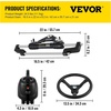 image:imageVEVOR Hydraulic Outboard Steering Kit 90150300HP Helm Pump Marine Boat Hydraulic Steering System 135 inch Steering Wheel with 1026 ft Hydraulic Nylon Hose Option300hp With 18hose