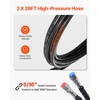 image:imageVEVOR Hydraulic Outboard Steering Kit 90150300HP Helm Pump Marine Boat Hydraulic Steering System 135 inch Steering Wheel with 1026 ft Hydraulic Nylon Hose Option90hp With 26hose